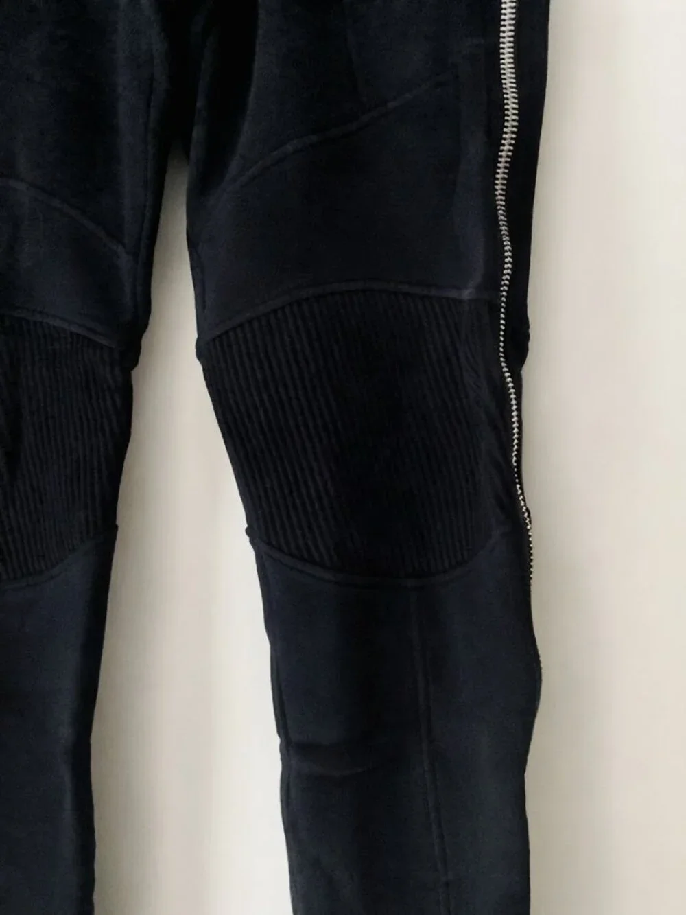 Balmain Biker Zip Sweatpants/Joggers/Track Pants Black Size XXL